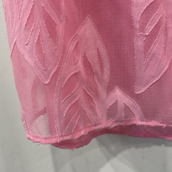 Lilly Pulitzer Nevie Off The Shoulder Cover Dress in Pink Floral Sheer size M - Picture 11 of 15